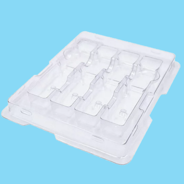 Clear PET Antisatic ESD Blister Tray for 4-Count SFP