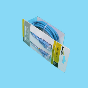 Cat 6 Cable Transparent PVC Blister Plastic Packaging