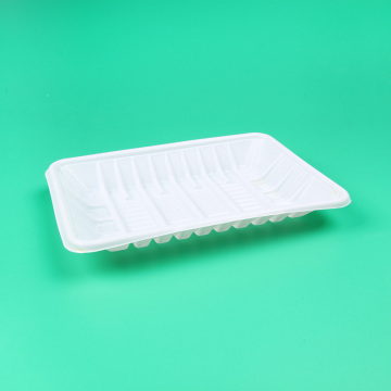 vegetables white packaging tray custom made by vacuum forming
