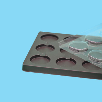 Customized Vacuum Forming Chocolate Packaging Plastic Tray with PET Clear lid