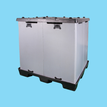 Plastic Pallet Box (Collapsible Sleeve + HDPE Nine-Leg Vacuum Formed Pallet and Cover)
