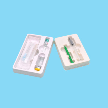 White PS Plastic Combo Tray Packaging for Medical Ampoules, Vials, and Injections