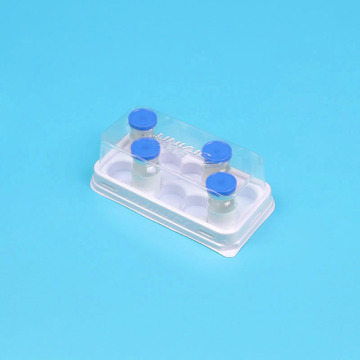 PET Plastic Vial Bottles Holder Tray with Clear Lid for Veterinary Medicine